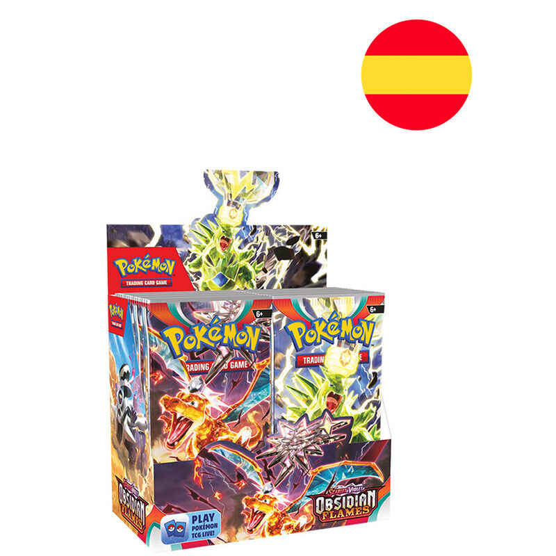 Caja Sellada 36 Sobres Pokémon TCG Llamas Obsidianas Escarlata y Púrpura (Español)