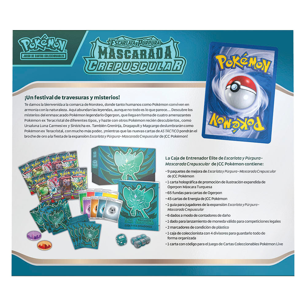 Estuche Entrenador Elite Pokémon TCG Mascarada Crepuscular (Español)