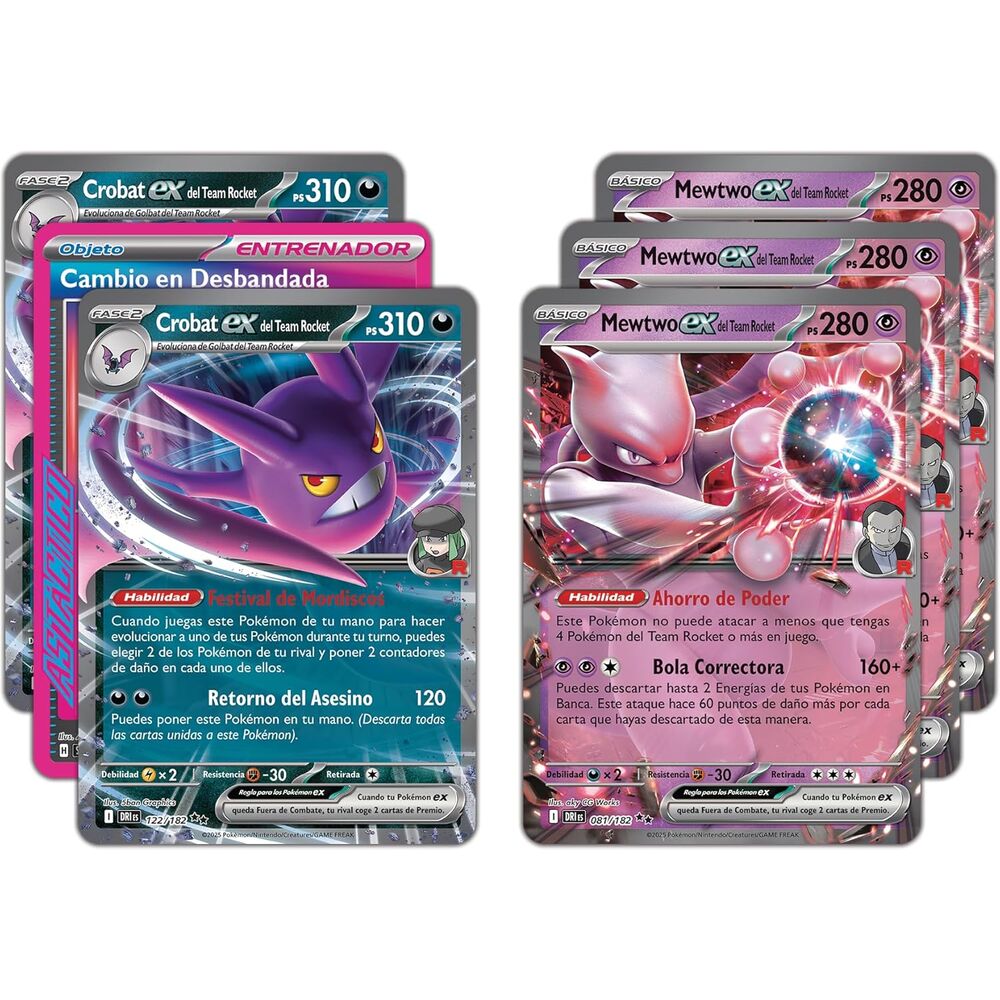 Blister League Battle Deck Team Rocket's Mewtwo EX Pokémon TCG (Latino)