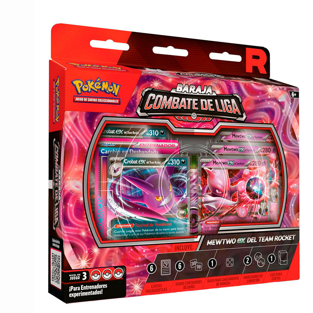 Blister League Battle Deck Team Rocket's Mewtwo EX Pokémon TCG (Latino)