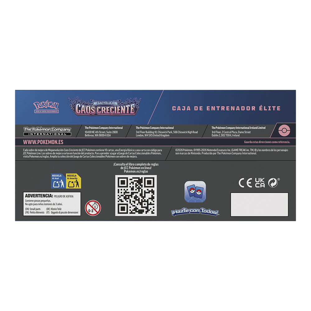 Estuche Entrenador Elite Caos Creciente Megaevolución Pokémon TCG (Español)