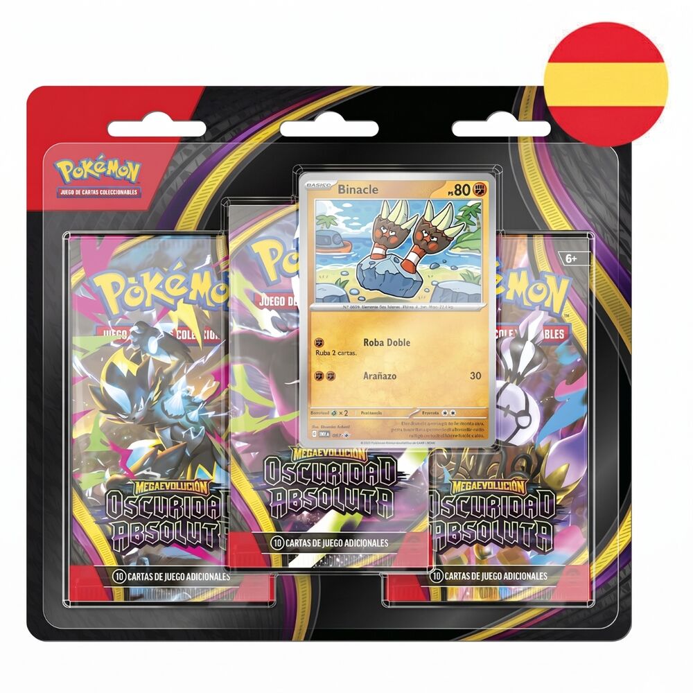 Blister 3 Sobres Pokémon TCG Megaevolución Oscuridad Absoluta (Español)