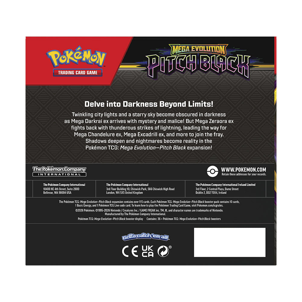Caja Sellada 36 Sobres Pokémon TCG Expansión Pitch Black Mega Evolution (Inglés)