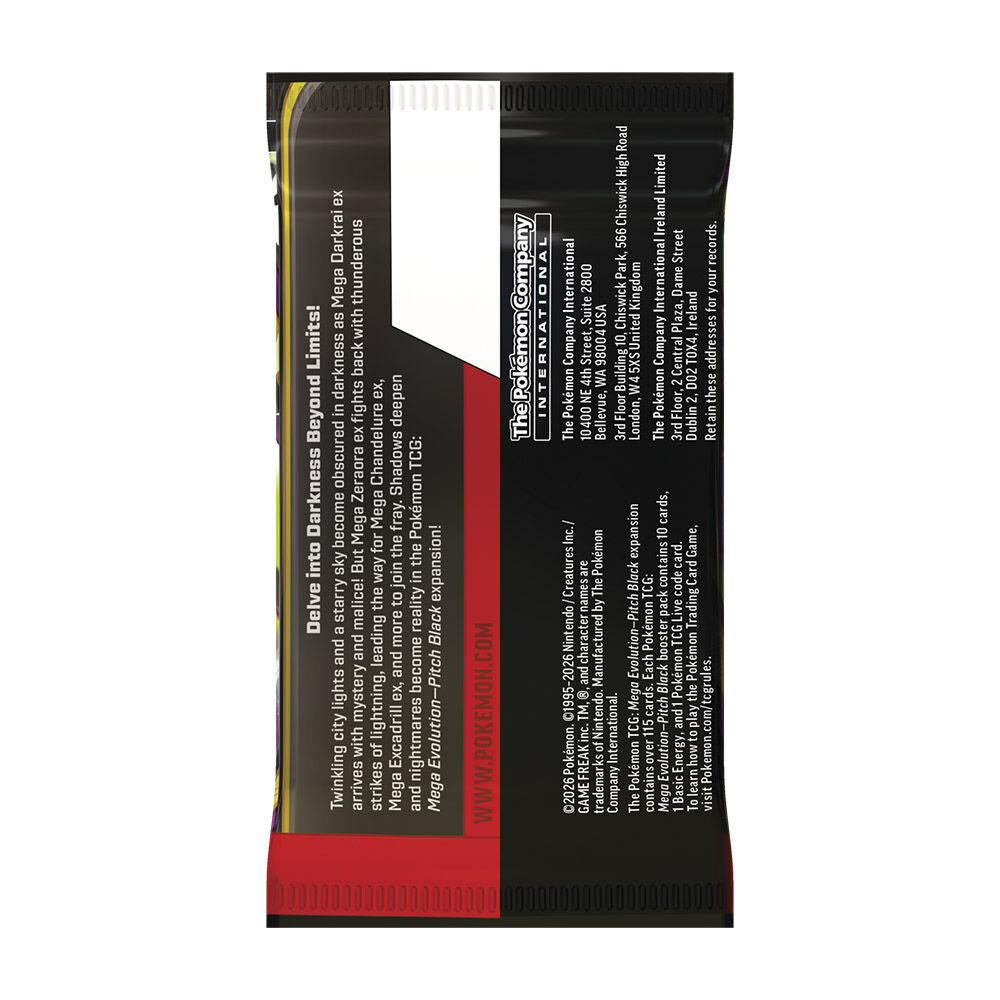 Sobre Pokémon TCG Expansión Pitch Black Mega Evolution (Inglés)