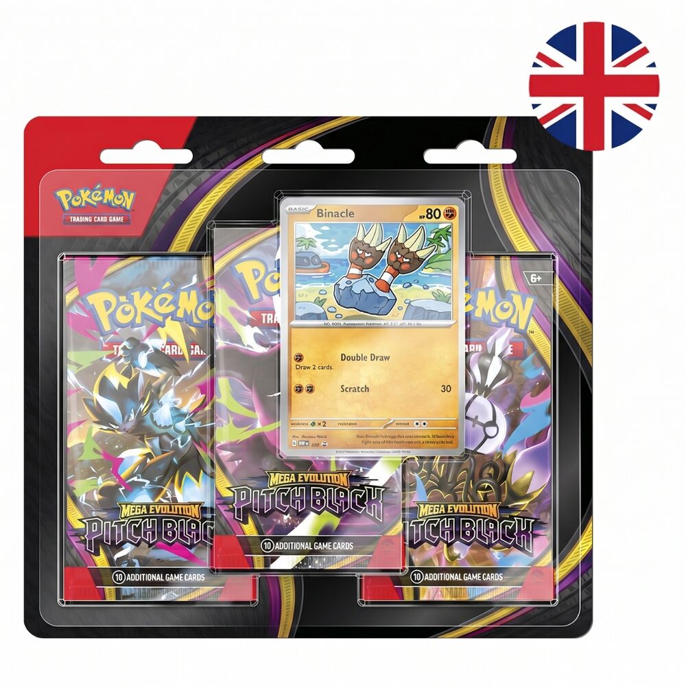Blister 3 Sobres Pokémon TCG Pitch Black Mega Evolution (Inglés)