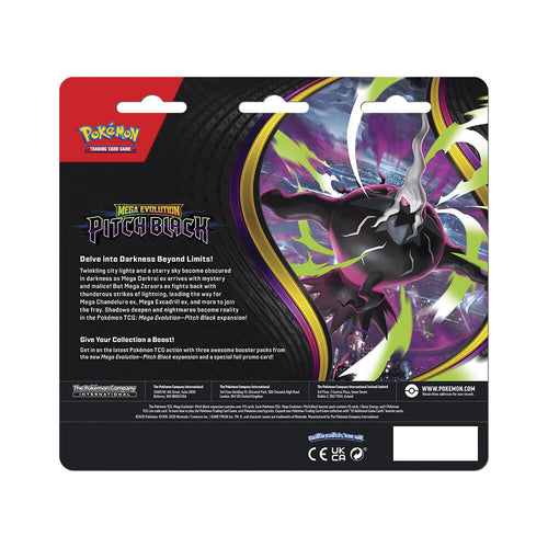 Blister 3 Sobres Pokémon TCG Pitch Black Mega Evolution (Inglés)