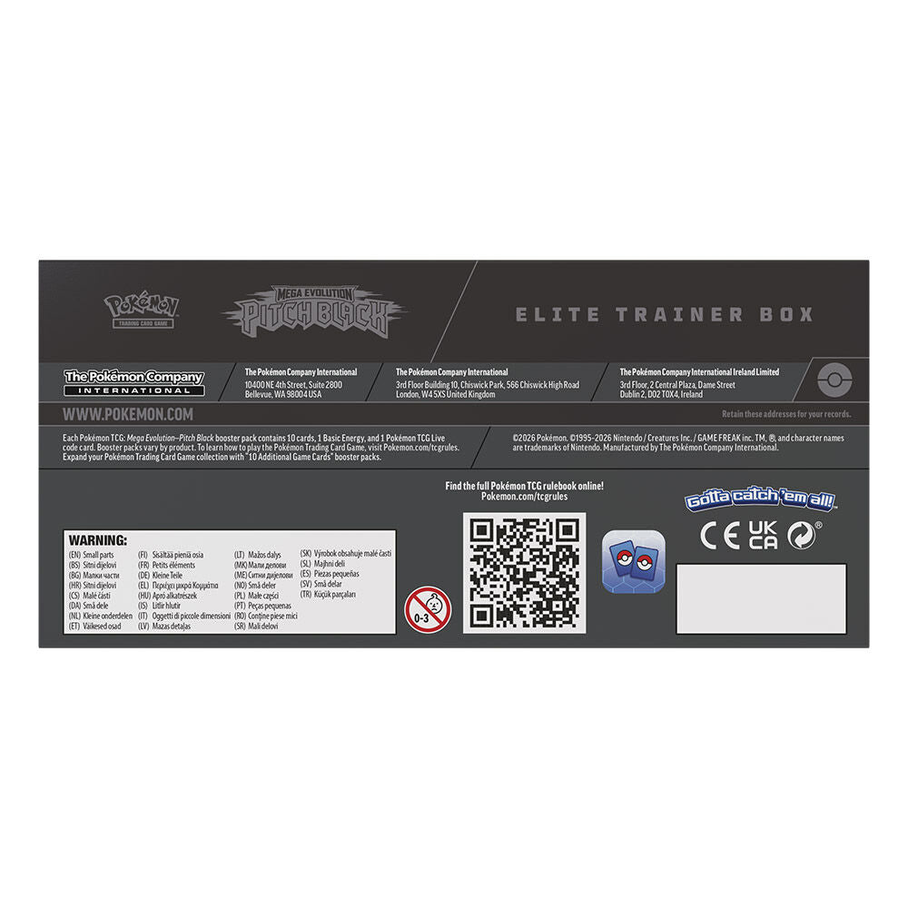 Estuche Entrenador Élite Pokémon TCG - Pitch Black Mega Evolution (Inglés)